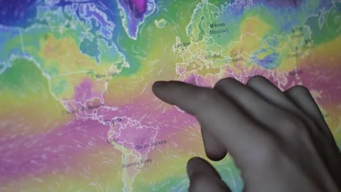 weather map radar with temperature heat ... | Stock Video | Pond5