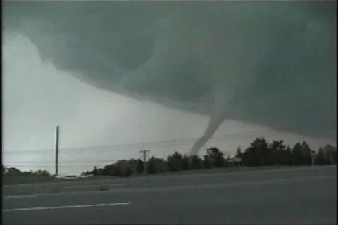 Weather - Massive Tornado Touches Down Stock Footage 90227819