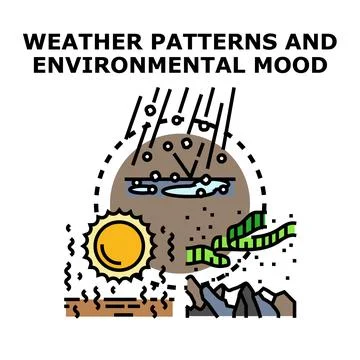 Weather patterns and environmental mood concept Stock Illustration