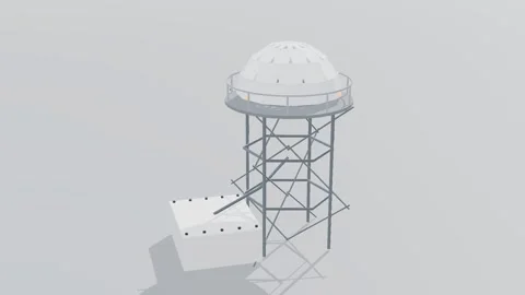 Weather radar atmospheric science 3d loop white background 3D animation Stock Footage 341848693