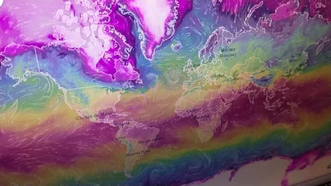 Weather radar time lapse. temperature weather radar in timelapse. Stock-Footage 248684605