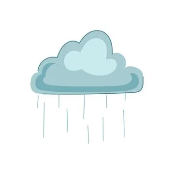 Weather rain cloud cartoon vector illustration Illustrazione stock