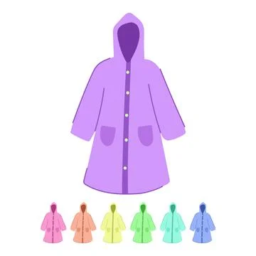 Weather rain jacket vector cartoon graphic Stock Illustration