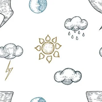 Weather seamless pattern background. イラスト素材