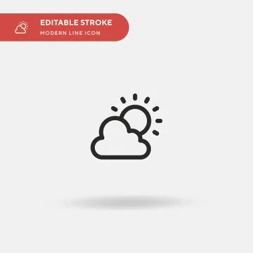 Weather Simple vector icon. Illustration symbol design template for web mobil Stock Illustration