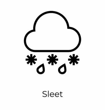 Weather Sleet Vector Stock Illustration