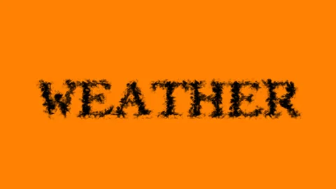 Weather smoke text effect orange isolated background Stock Footage 138722723