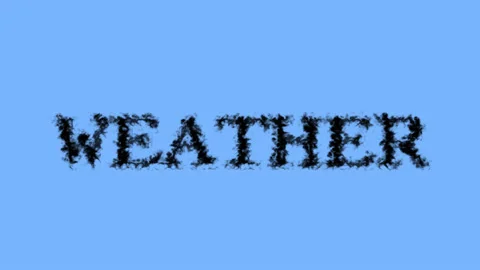 Weather smoke text effect sky isolated background Stock Footage 138722725