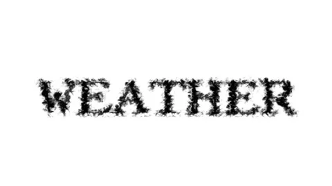 Weather smoke text effect white isolated background Stock Footage 138722727