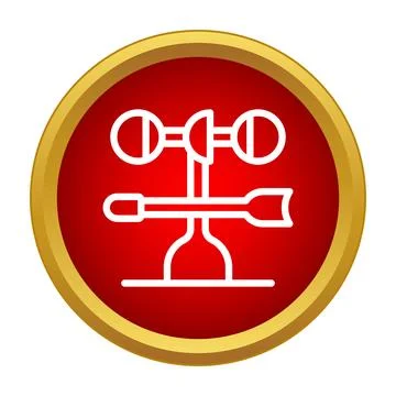 Weather station measuring wind speed and direction icon Illustrazione stock