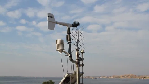 Weather Station Windvane Stock Footage 98751543