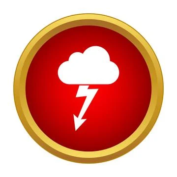 Weather storm cloud lightning icon symbol concept Stock Illustration