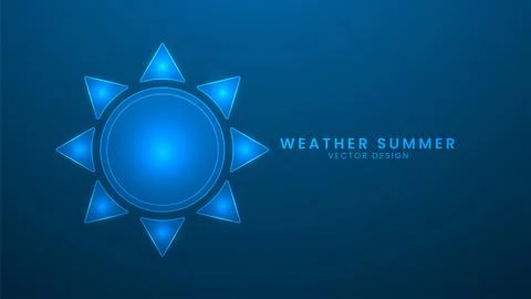 Weather summer. Clouds and sun in the weather forecast. Vector illustration.. Stock Illustration