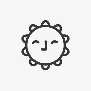 Weather sun icon Stock Illustration