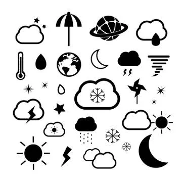 Weather symbol Illustrazione stock