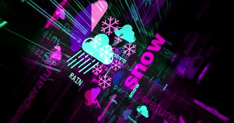 Weather symbol seamless loop Stock Footage 336309129