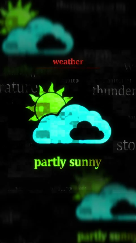 Weather symbol seamless loop vertical Stock Footage 336309547