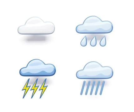 Weather symbol set Stock Illustration