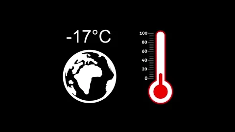 Weather temperature -30 degree increase or decline animation 스톡 동영상 328002238