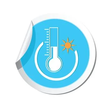 Weather temperature icon Stock Illustration