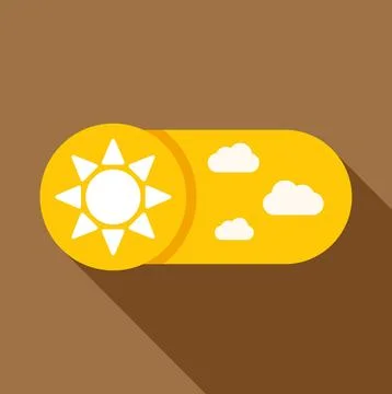 Weather toggle switch choosing sun and clear sky Illustrazione stock