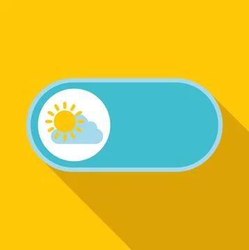 Weather toggle switch showing sun and cloud icon 스톡 일러스트