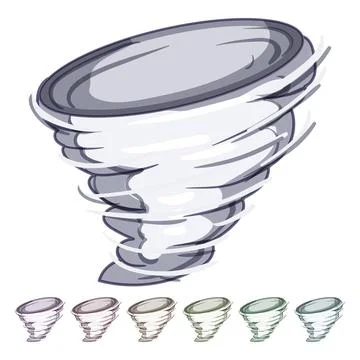 Weather tornado cartoon vector graphic Stock Illustration