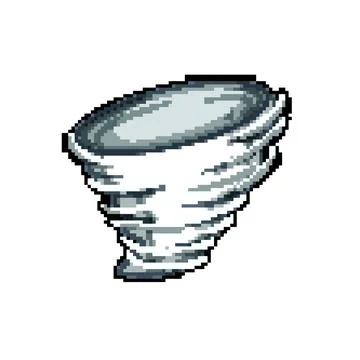 Weather tornado pixel art vector illustration Stock Illustration