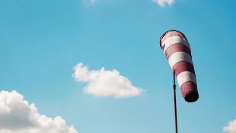 Weather vane develops in the field, sunny weather Video stock 138035335
