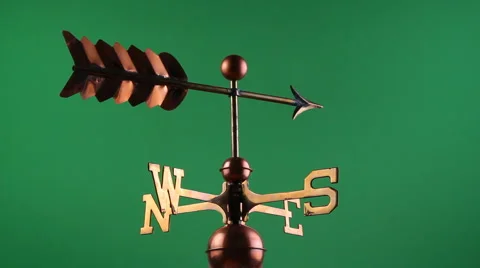 Weather Vane on green screen background Video stock 921150