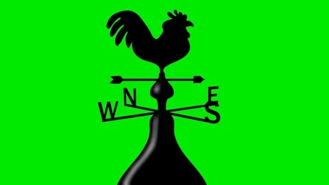 Weather vane moves under storm. Video stock 107128422