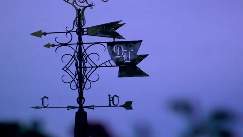 Weather vane with rooster Stock Footage 74762900