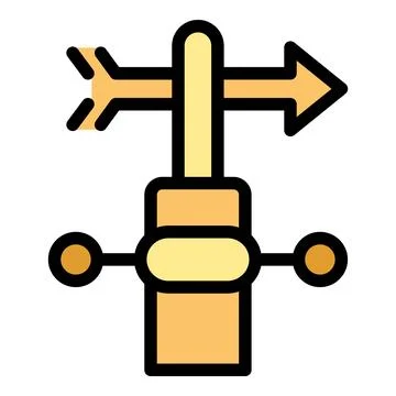Weather vane showing wind direction and speed icon Stock Illustration