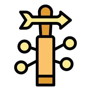 Weather vane showing wind direction with arrow pointing right Stock Illustration