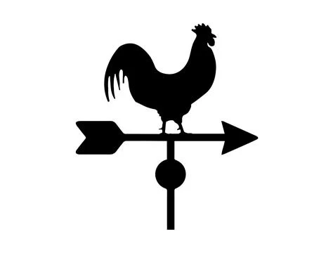WEATHER VANE SILHOUETTE Stock Illustration
