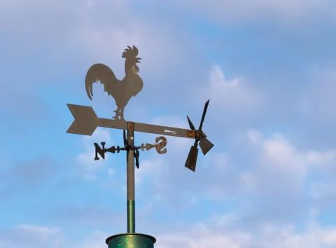 Weather vane on sky background Stock Photos