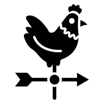 Weather Vane Vector Icon Design Illustration Stock Illustration