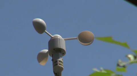 Weather vane, weather station on a windy summer day, forecast Stock Footage 34014381