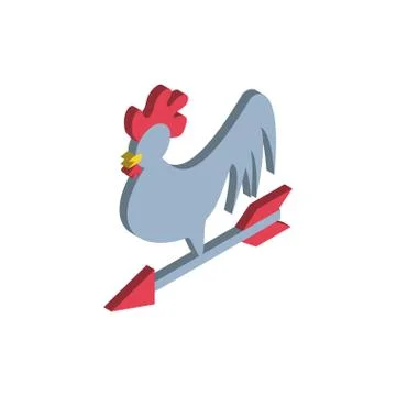 Weather vane on white background Stock Illustration