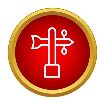 Weather vane wind direction instrument icon イラスト素材