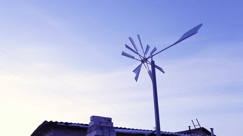 Weather vane in wind on sky background. Stock Footage 128167219