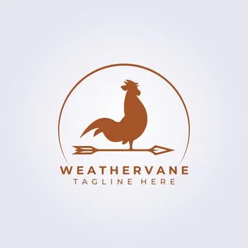 Weather vane, wind vane logo vector illustration template design, creative we Stock Illustration