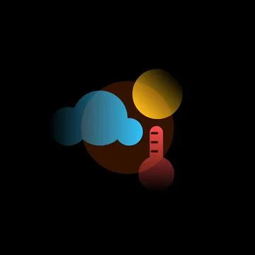 Weather. Vector icon in gradient style. Editable illustration Stock Illustration