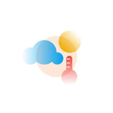 Weather. Vector icon in gradient style. Editable illustration Stock Illustration