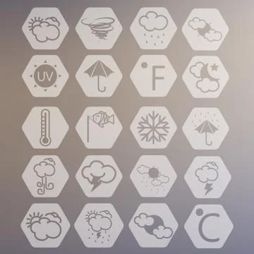 Weather vector icons Stock Illustration