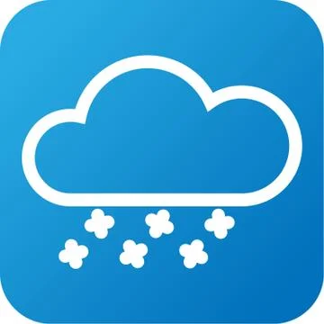 Weather web icon with cloud and snow Stock-Illustration