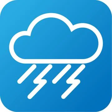Weather web icon with cloud and rain Stock-Illustration