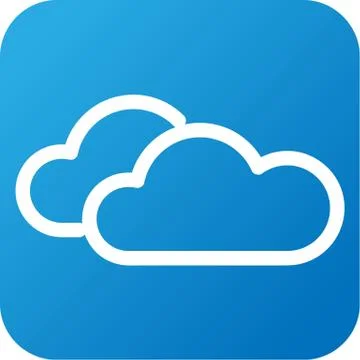 Weather web icon with cloud Stock-Illustration