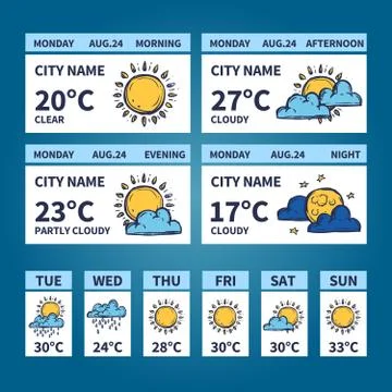 Weather Widget Sketch イラスト素材