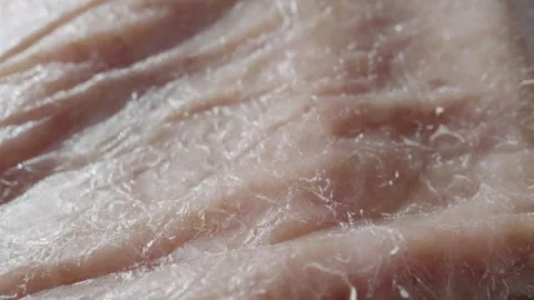 Weathered aged human skin, highlighting the natural patterns and textures. Pe Video stock 288412769